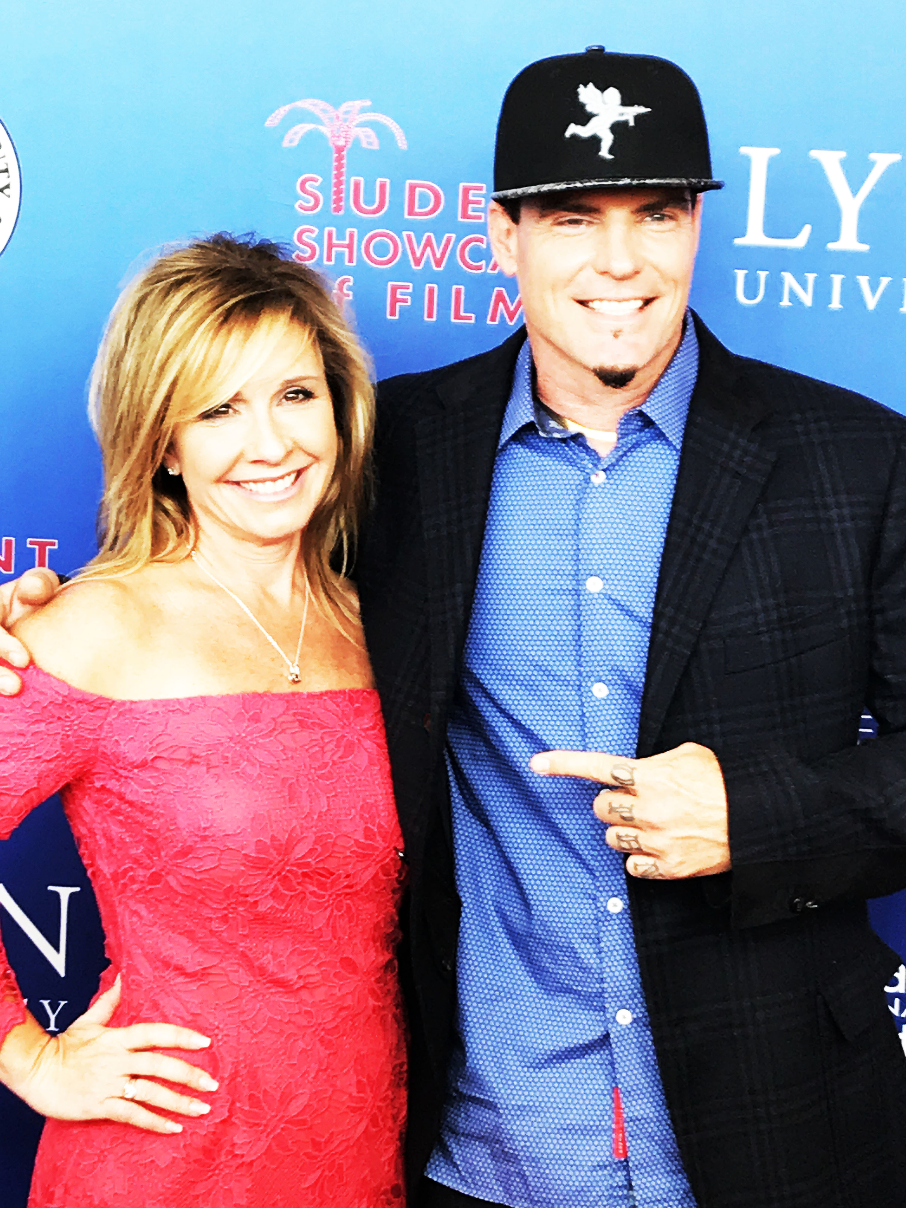 Michelle Hillery and Vanilla Ice at the Palm Beaches Student Showcase of Films in 2018. Photo by Maritza Cosano.