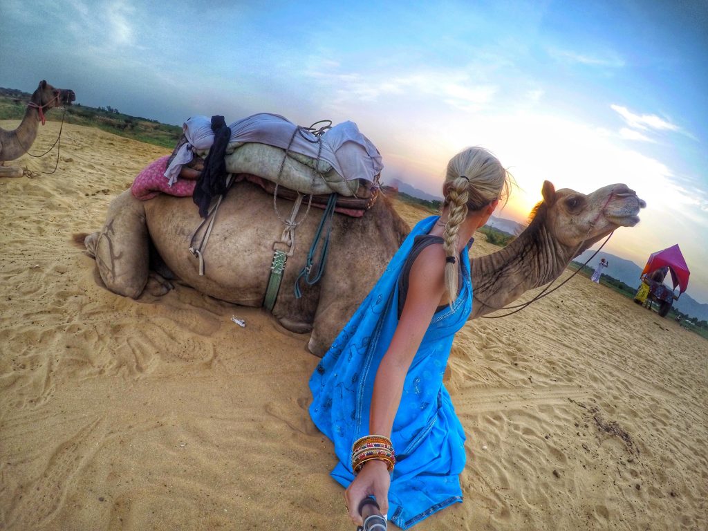 A camel ride in Egypt. Photo by Alyssa Ramos.